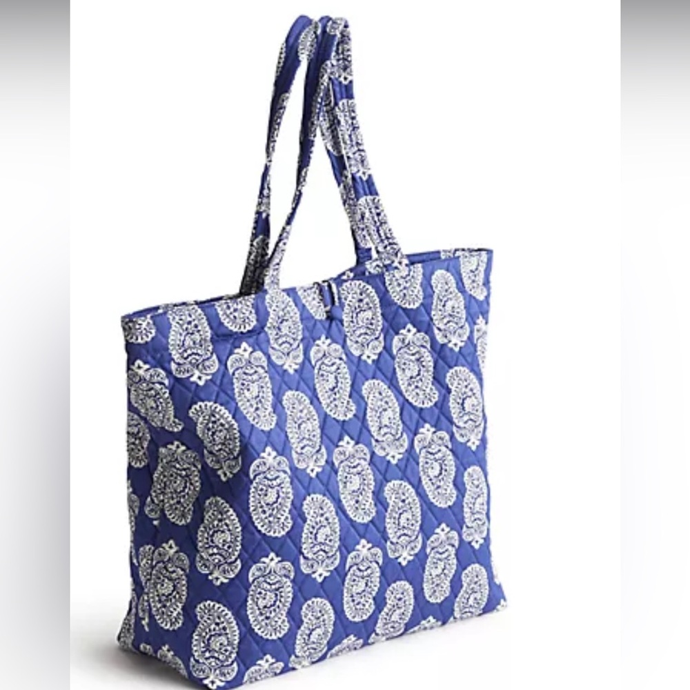 VERA BRADLEY ORIGINAL TOTE ICONIC PAISLEY DEEP ULTRAMARINE NWT style 50296-20440